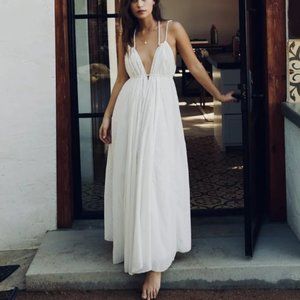 Free People Sayulita Maxi Dress - White - Size Large